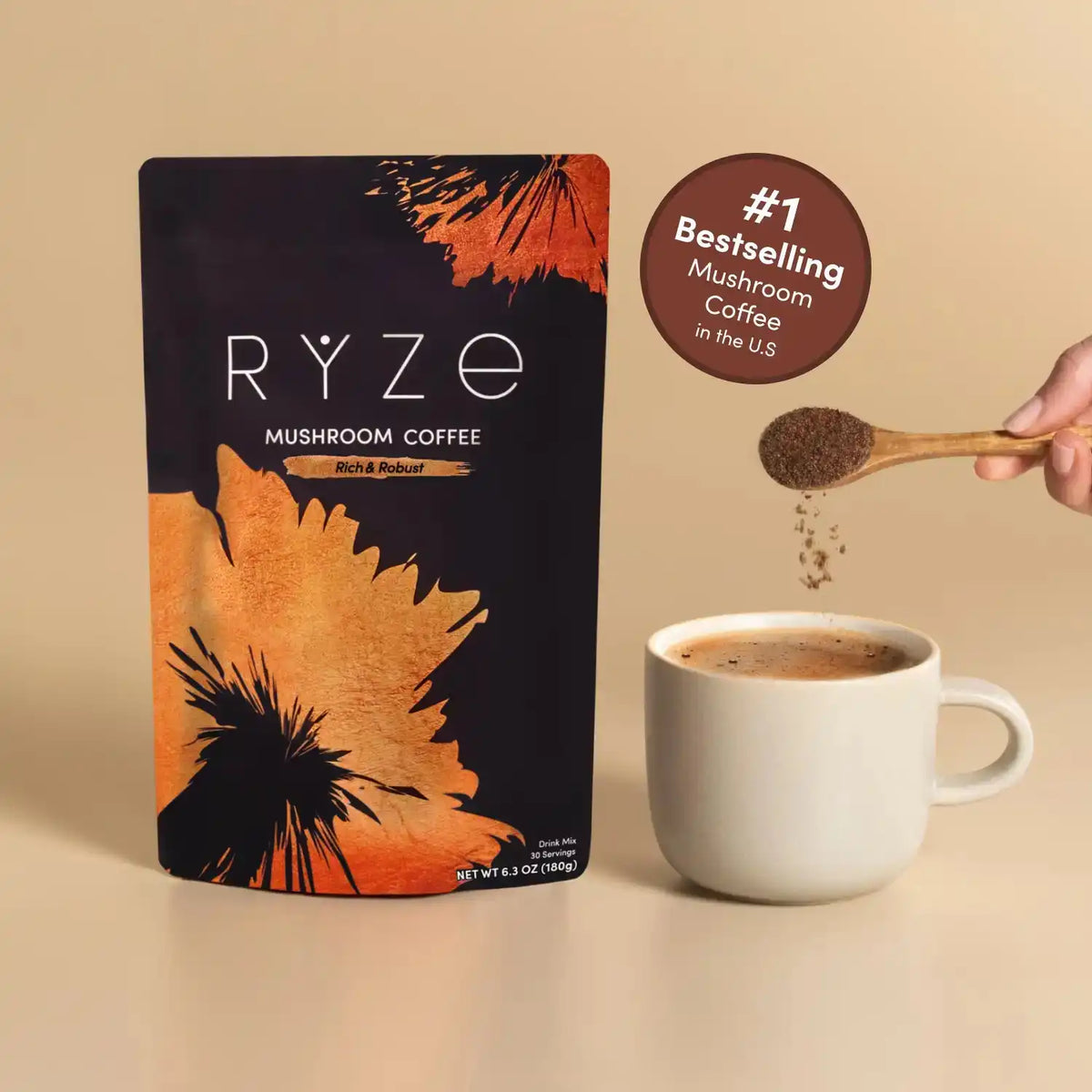 Mushroom Coffee Dark Roast (30 Servings)